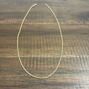 14k Gold Rope Chain Necklace 20 inches long